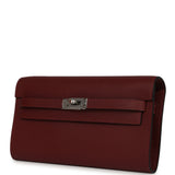 Hermes Kelly Wallet To Go Rouge H Epsom Palladium Hardware - Thumbnail View 5