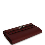 Hermes Kelly Wallet To Go Rouge H Epsom Palladium Hardware - Thumbnail View 6