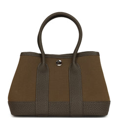 Hermes Garden Party Neo 23 Vert Olive Toile Officier Canvas and Vert Loden Negonda Palladium Hardware