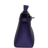 Hermes Kelly Pochette Purple Swift Palladium Hardware - Thumbnail View 3