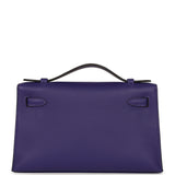 Hermes Kelly Pochette Purple Swift Palladium Hardware - Thumbnail View 4