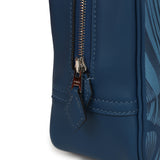 Hermes "Tulipomanie" Mini Plume 21 Bag Deep Bleu Swift Palladium Hardware - Thumbnail View 7