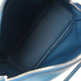 Hermes "Tulipomanie" Mini Plume 21 Bag Deep Bleu Swift Palladium Hardware - Thumbnail View 8
