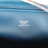 Hermes "Tulipomanie" Mini Plume 21 Bag Deep Bleu Swift Palladium Hardware - Thumbnail View 9