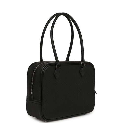 Hermes Mini Plume 21 Bag Black Chevre Palladium Hardware
