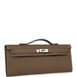 Hermes Kelly Cut Etoupe Swift Palladium Hardware - Thumbnail View 2