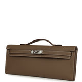 Hermes Kelly Cut Etoupe Swift Palladium Hardware - Thumbnail View 5