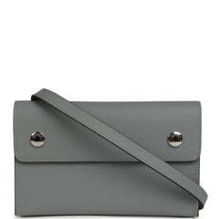 Hermes Hermesnap Wallet Gris Pantin Epsom Palladium Hardware