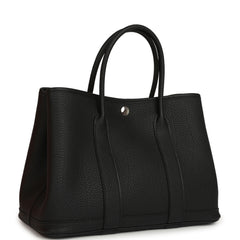 Hermes Garden Party 36 Black Negonda Palladium Hardware