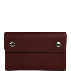 Hermes Hermesnap Wallet Rouge H Epsom Palladium Hardware
