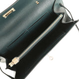 Hermes Kelly Wallet To Go Vert Cypress Chevre Chamkila Electrum Hardware - Thumbnail View 8