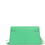 Pre-owned Hermes Kelly Elan Foile Vert Comics Chevre and Ostrich Feather Palladium Hardware - Thumbnail View 4