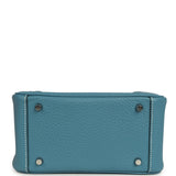 Hermes Mini Lindy II Blue Jean Clemence Palladium Hardware - Thumbnail View 6