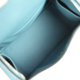 Hermes Mini Lindy II Blue Jean Clemence Palladium Hardware - Thumbnail View 9