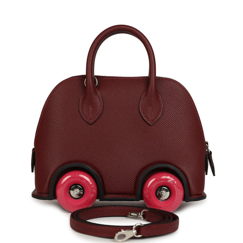 Hermes Bolide On Wheels 1923 Rouge H, Rose Extreme Epsom Palladium Hardware