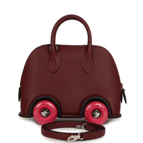 Hermes Bolide On Wheels 1923 Rouge H, Rose Extreme Epsom Palladium Hardware