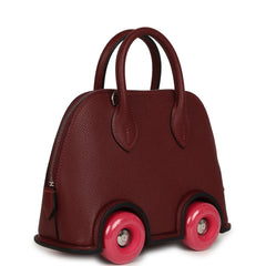 Hermes Bolide On Wheels 1923 Rouge H, Rose Extreme Epsom Palladium Hardware