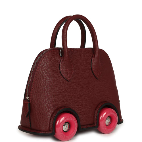 Hermes Bolide On Wheels 1923 Rouge H, Rose Extreme Epsom Palladium Hardware