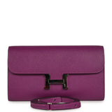 Pre-owned Hermes Constance Wallet To Go Anemone Epsom Palladium Hardware - Thumbnail View 1