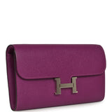 Pre-owned Hermes Constance Wallet To Go Anemone Epsom Palladium Hardware - Thumbnail View 2