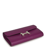 Pre-owned Hermes Constance Wallet To Go Anemone Epsom Palladium Hardware - Thumbnail View 3
