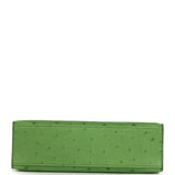 Hermes Kelly Pochette Vert Yucca Ostrich Palladium Hardware - Thumbnail View 6