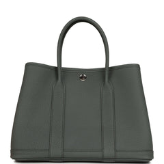 Hermes Garden Party 30 Vert Amande Negonda Palladium Hardware