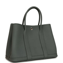 Hermes Garden Party 30 Vert Amande Negonda Palladium Hardware