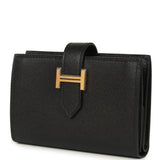 Hermes Bearn Mini Wallet Black Madame Gold Hardware - Thumbnail View 5