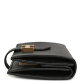 Hermes Bearn Mini Wallet Black Madame Gold Hardware - Thumbnail View 4