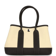 Hermes Garden Party Neo 23 Vanille Toile Officier Canvas and Bai Brun Negonda Palladium Hardware