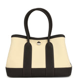 Hermes Garden Party Neo 23 Vanille Toile Officier Canvas and Bai Brun Negonda Palladium Hardware - Thumbnail View 4