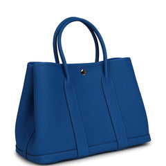 Hermes Garden Party 30 Bleu Hydra Negonda Palladium Hardware