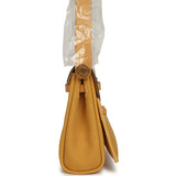 Hermes Herbag Zip 20 Mini Paille Toile Militaire Canvas, Vache Hunter Gold Hardware - Thumbnail View 3
