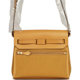 Hermes Herbag Zip 20 Mini Paille Toile Militaire Canvas, Vache Hunter Gold Hardware - Thumbnail View 4