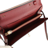 Pre-owned Hermes Kelly Wallet To Go Rouge H Ostrich Gold Hardware - Thumbnail View 8