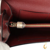 Pre-owned Hermes Kelly Wallet To Go Rouge H Ostrich Gold Hardware - Thumbnail View 9