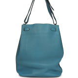 Pre-owned Hermes So Kelly 22 Blue Jean Togo Palladium Hardware - Thumbnail View 4
