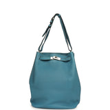 Pre-owned Hermes So Kelly 22 Blue Jean Togo Palladium Hardware - Thumbnail View 7