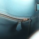 Pre-owned Hermes So Kelly 22 Blue Jean Togo Palladium Hardware - Thumbnail View 9