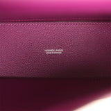 Pre-owned Hermes Kelly Danse Anemone Evercolor Palladium Hardware - Thumbnail View 9