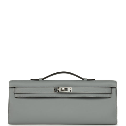 Hermes Kelly Cut Gris Pantin Swift Palladium Hardware