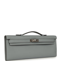 Hermes Kelly Cut Gris Pantin Swift Palladium Hardware
