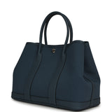 Hermes Garden Party 30 Bleu Tempete Toile Officier Canvas, Negonda Palladium Hardware - Thumbnail View 5