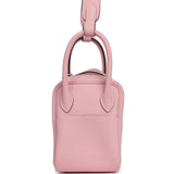 Hermes Mini Lindy II Rose Sakura Verso Clemence Palladium Hardware - Thumbnail View 3