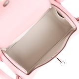 Hermes Mini Lindy II Rose Sakura Verso Clemence Palladium Hardware - Thumbnail View 9