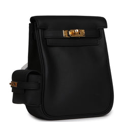 Hermes Mini Kelly Jump Backpack Black Swift Gold Hardware