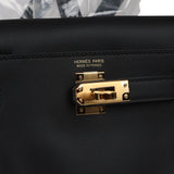 Hermes Mini Kelly Jump Backpack Black Swift Gold Hardware - Thumbnail View 10