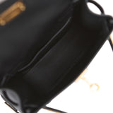 Hermes Mini Kelly Jump Backpack Black Swift Gold Hardware - Thumbnail View 11