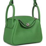 Hermes Mini Lindy II Vert Yucca Clemence Palladium Hardware - Thumbnail View 2